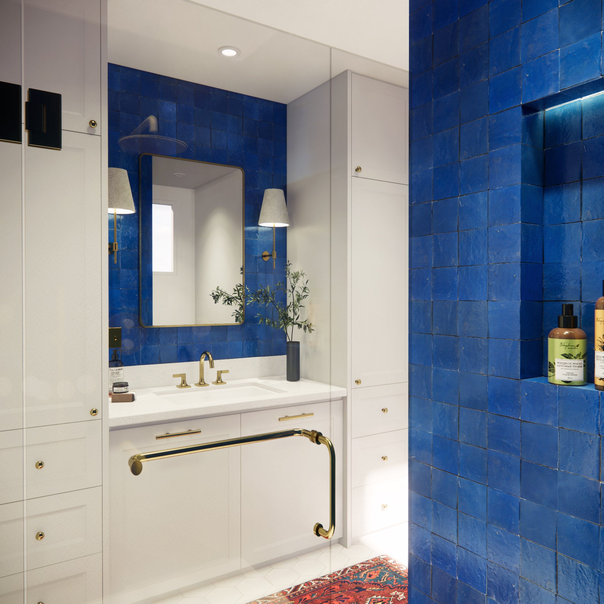 Sapphire Blue Zellige Tile - 4x4 Square – LiLi Tile