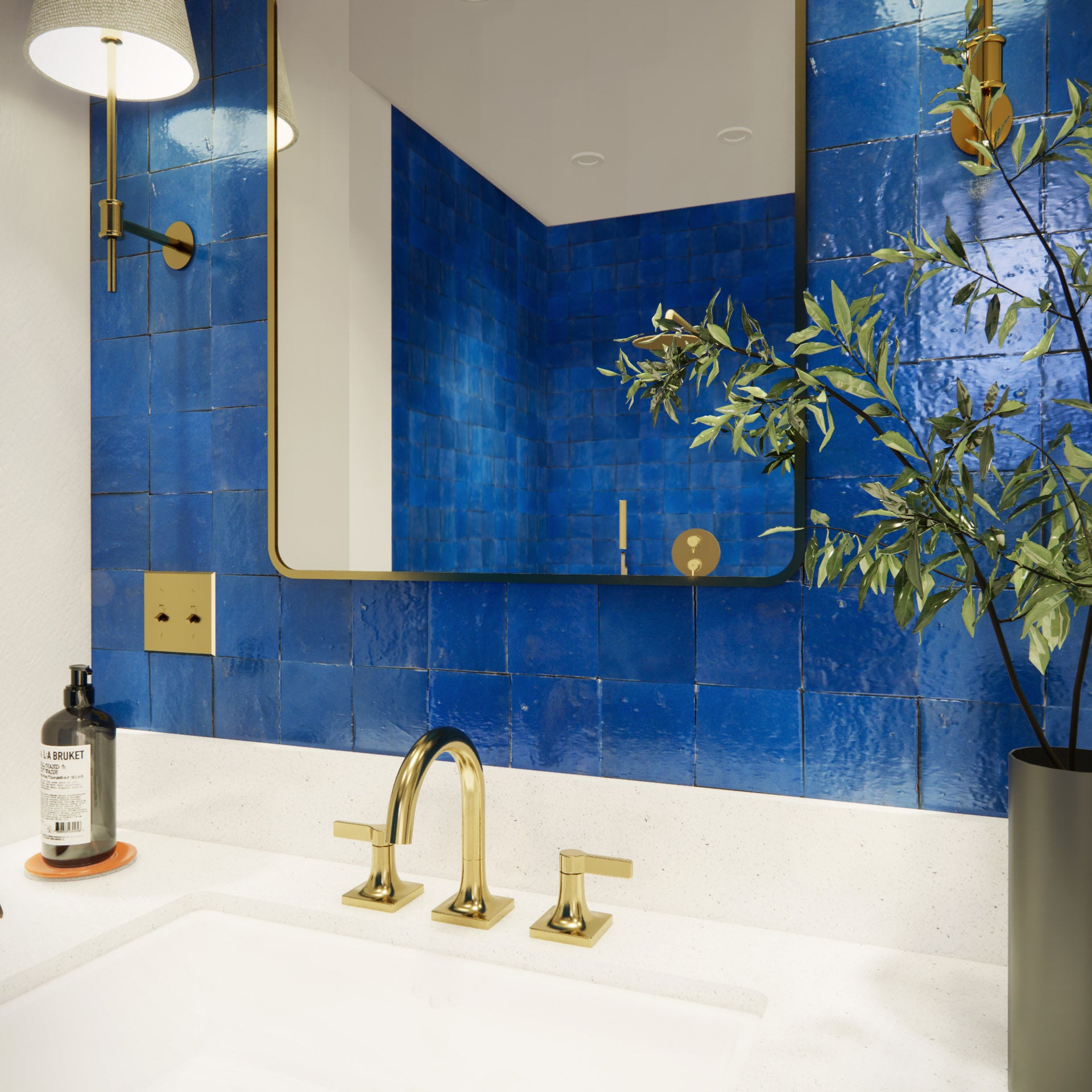Sapphire Blue Zellige Tile - 4x4 Square – LiLi Tile