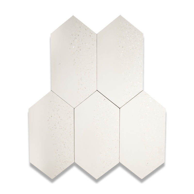 Tiffany Wave Series | Mother of Pearl Terrazzo Cement Tile