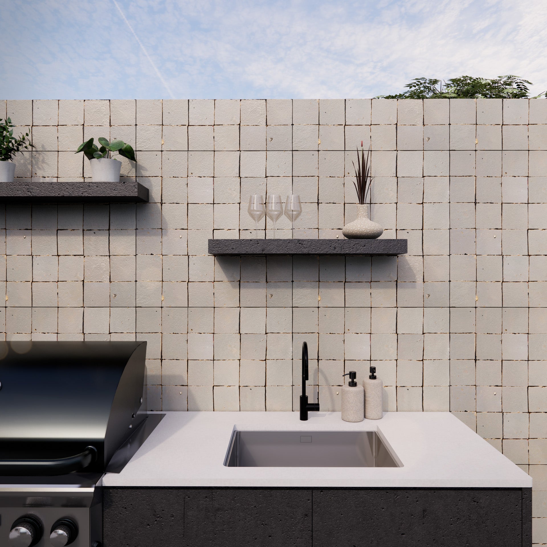 Velvet Gray Zellige Tile 4x4 Square: Stylish Options – LiLi Tile