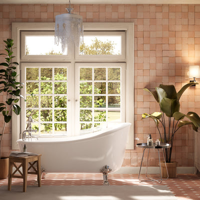 Desert Rose Zellige Tile - 4x4 Square
