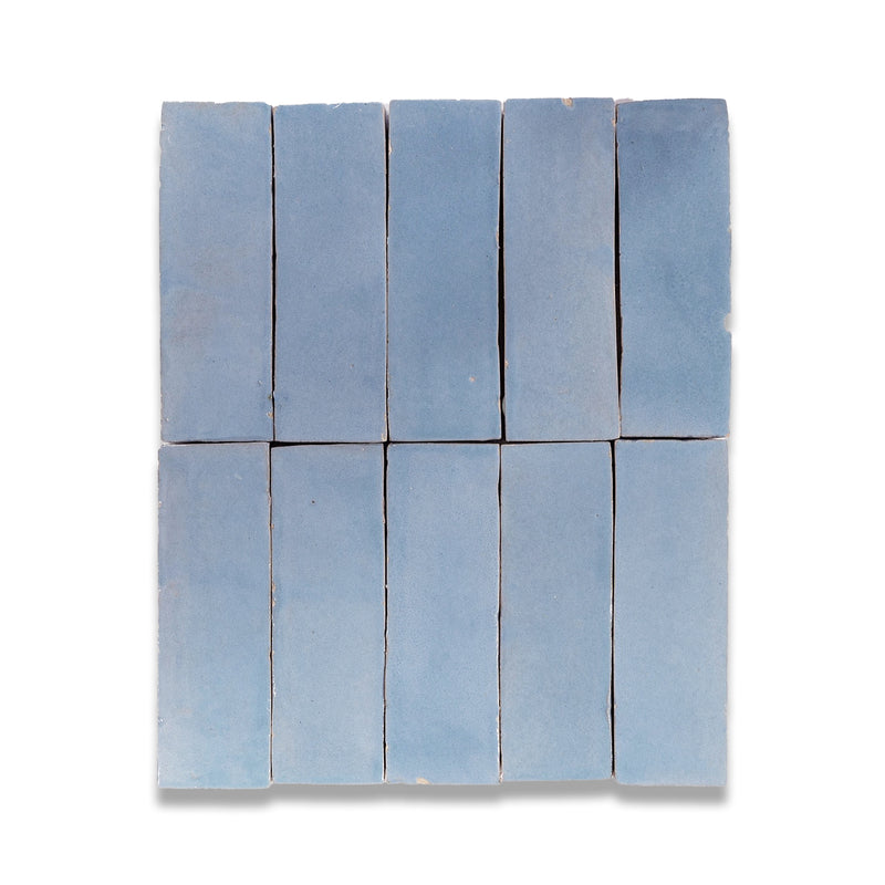 Wisteria Blue Zellige Tile - 2x6 Bejmat