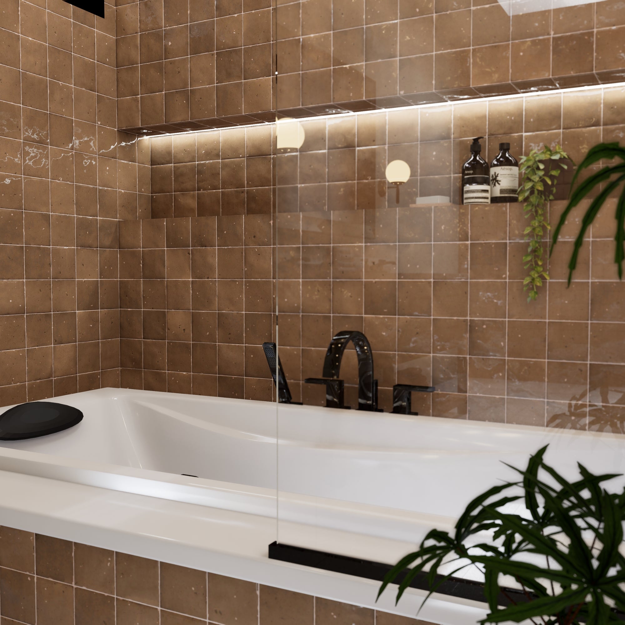 Aubergine Zellige Tile - 4x4 Square – LiLi Tile