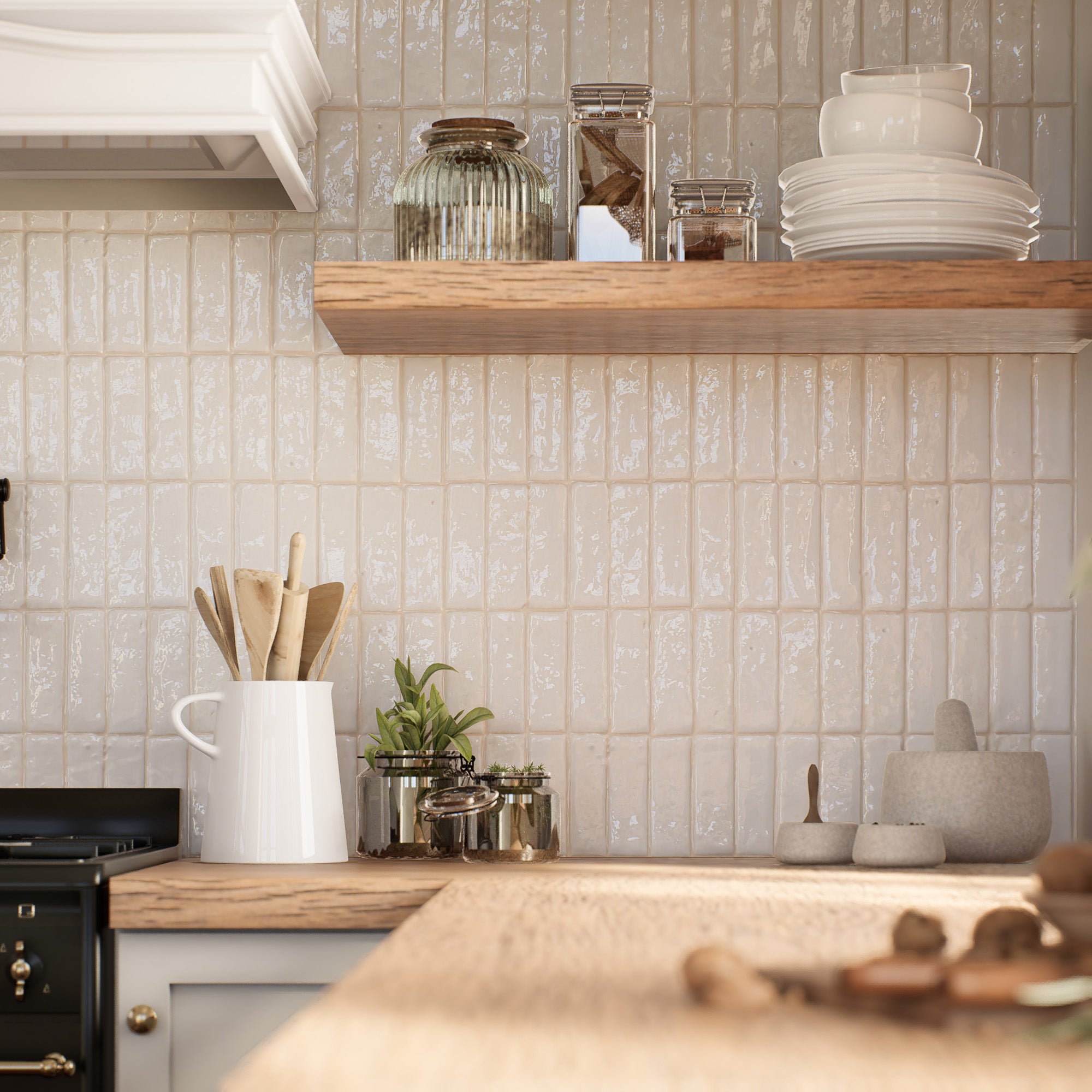Soft White Zellige Tile 2x6 Bejmat: A Timeless Choice – LiLi Tile