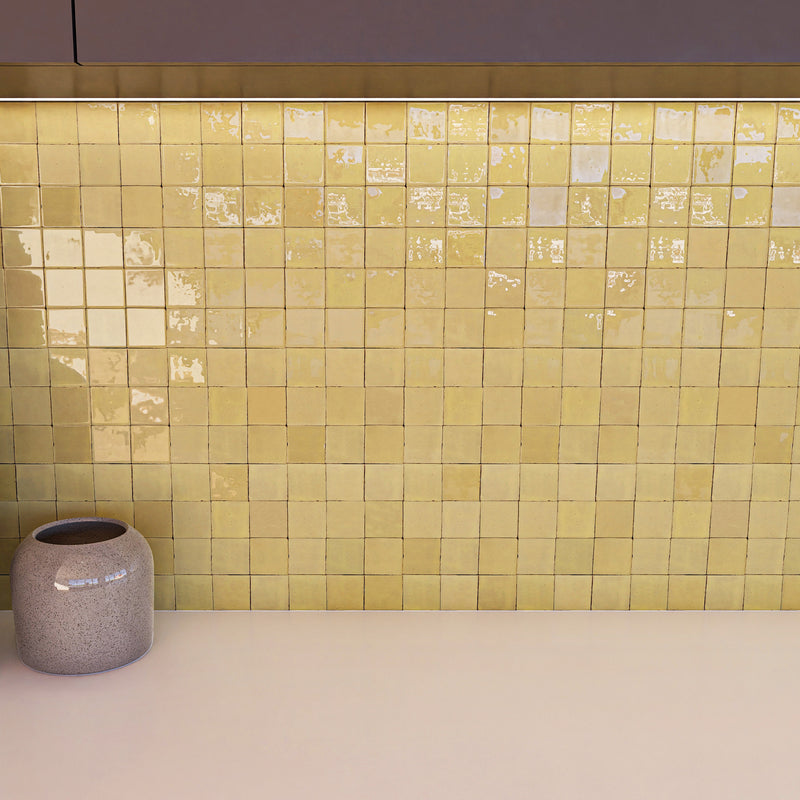 Chamomile Zellige Tile - 2x2 Mosaic