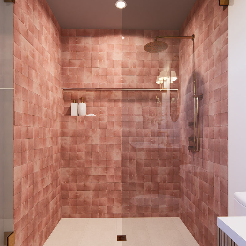 Rabat Rose Zellige Tile - 4x4 Square