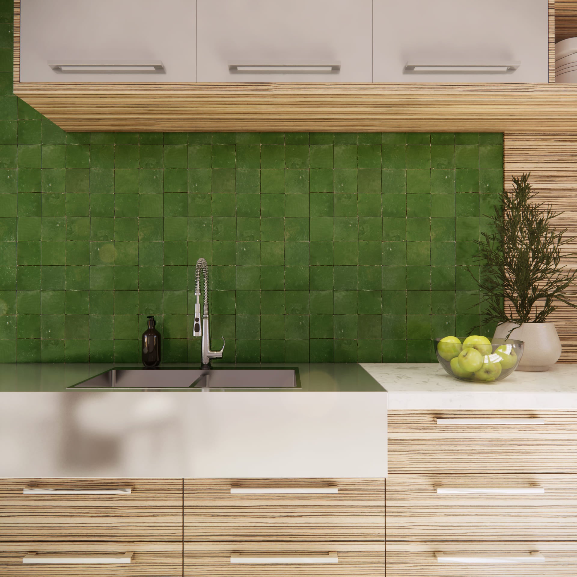Cactus Green Zellige Tile - Bring Nature Indoors – LiLi Tile
