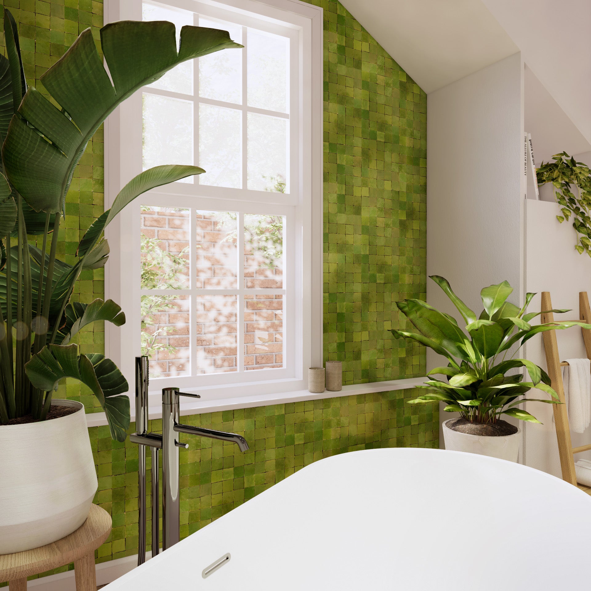 Cardamom Green Zellige Tile - 2x2 Mosaic – LiLi Tile