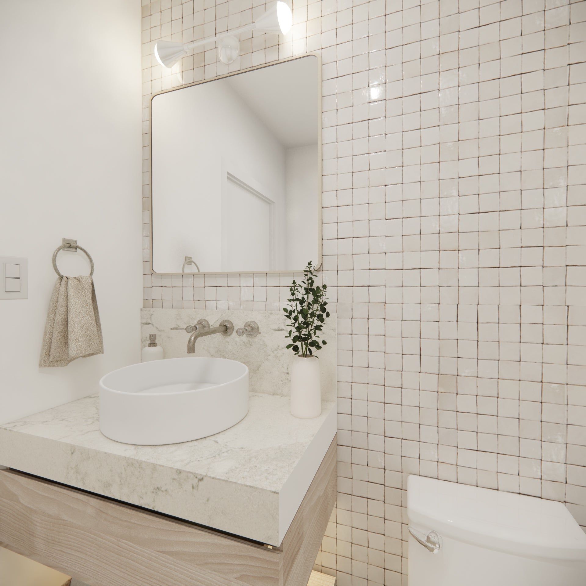 Soft White Zellige Tile: Shop 2x2 Mosaic Design Today – LiLi Tile