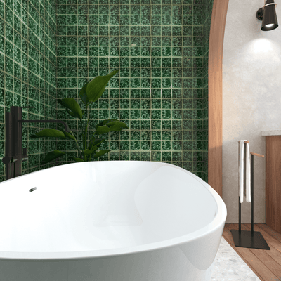 Bacardi Green | 4” x 4" Glaze Tile - LiLi Tile