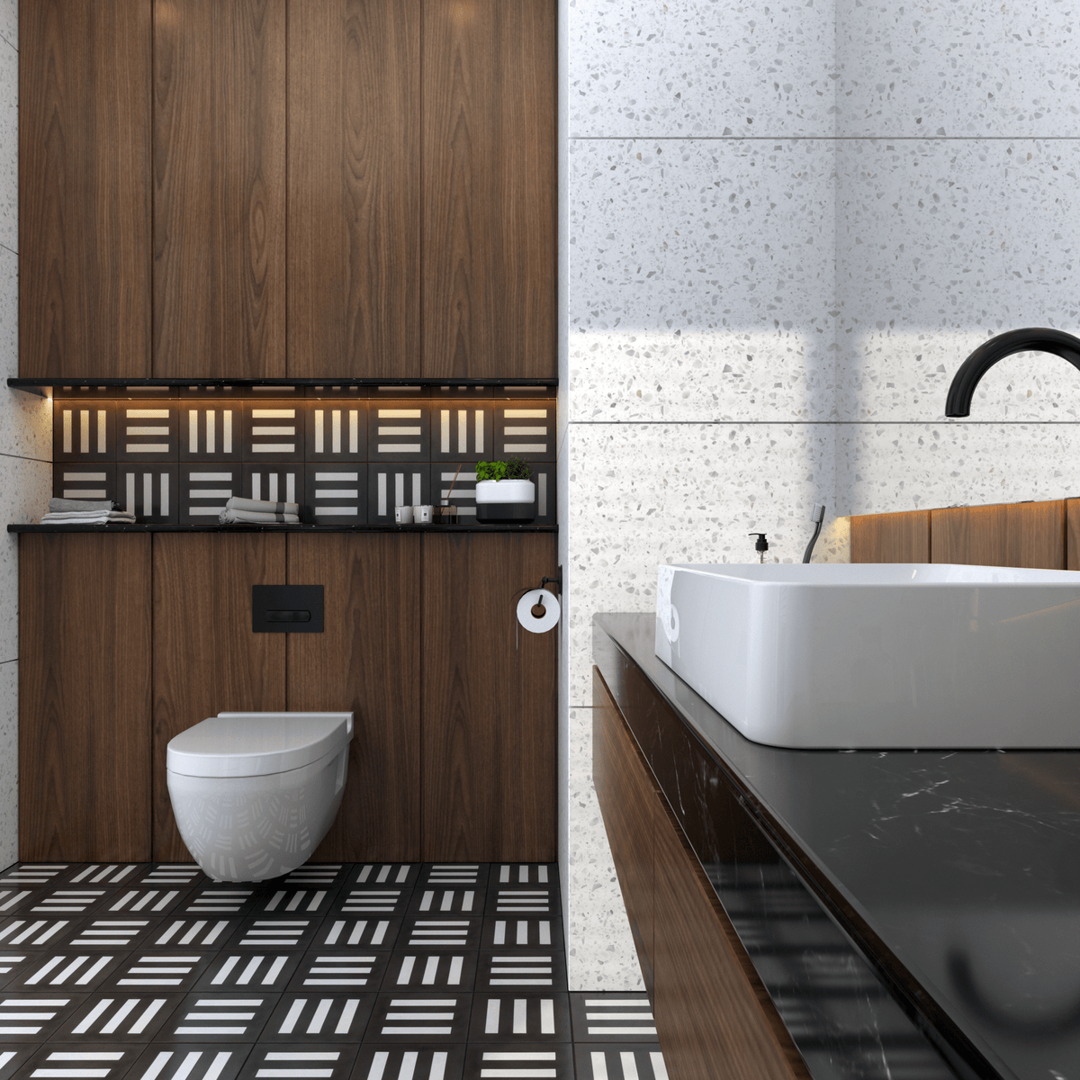 Bars Tile: 8” x 8” - LiLi Tile 