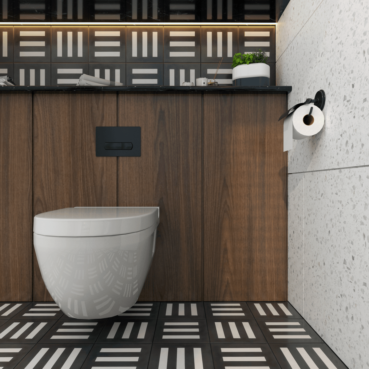 Bars Tile: 8” x 8” - LiLi Tile 