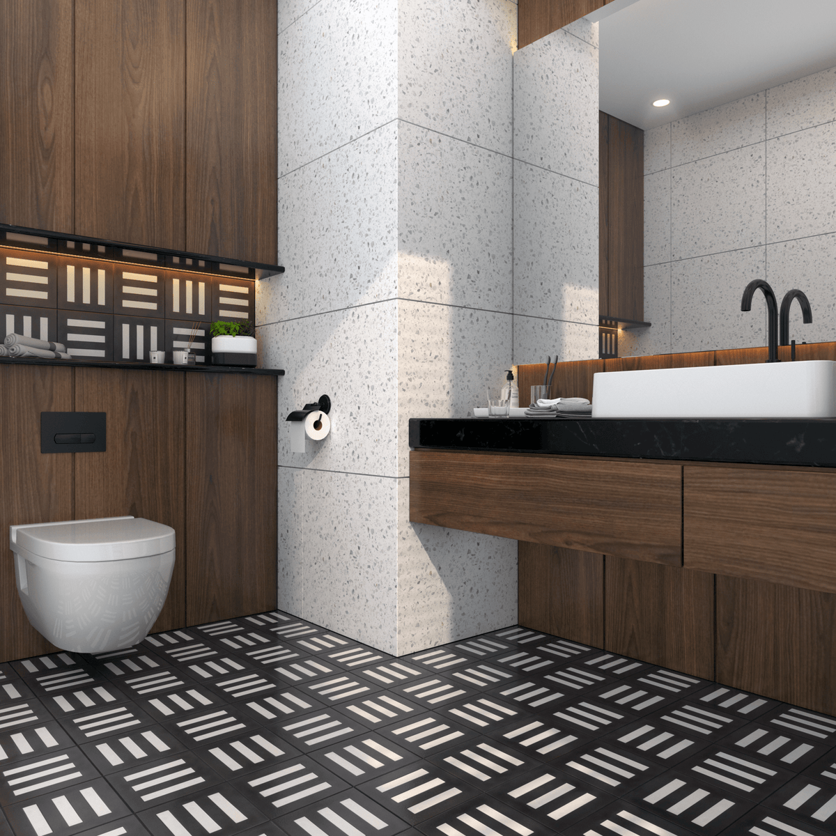 Bars Tile: 8” x 8” - LiLi Tile 