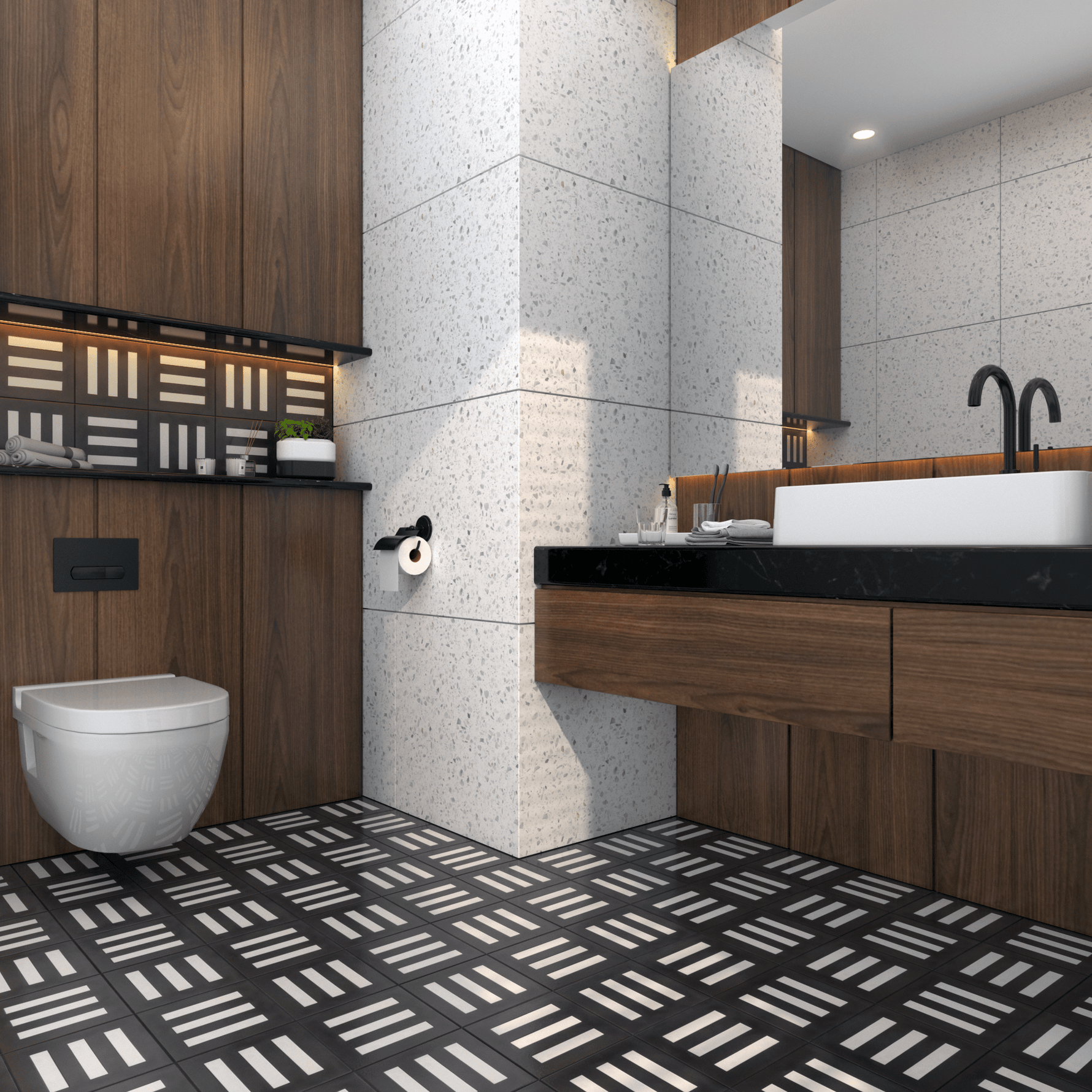 Bars Tile: 8” x 8” - LiLi Tile 