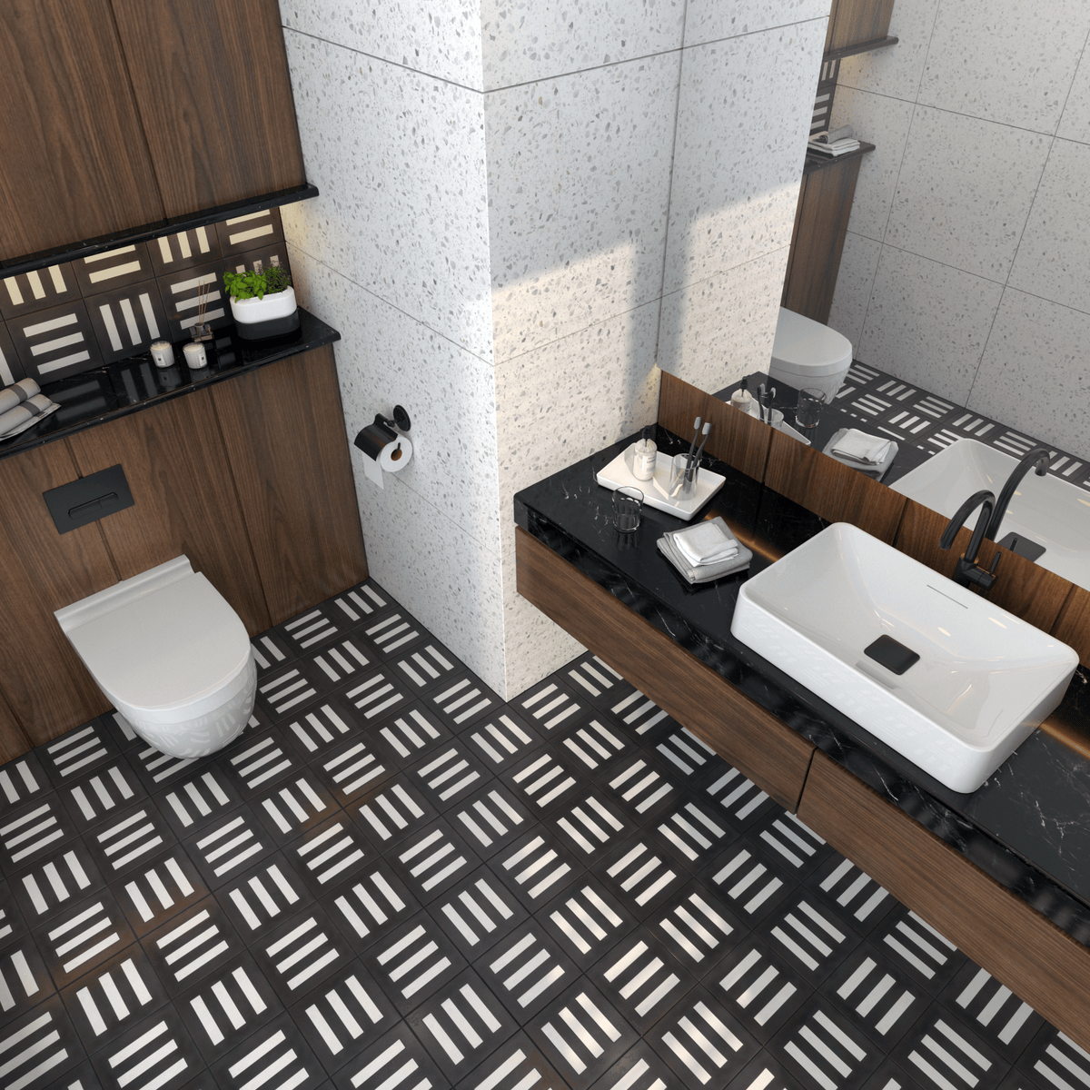 Bars Tile: 8” x 8” - LiLi Tile 