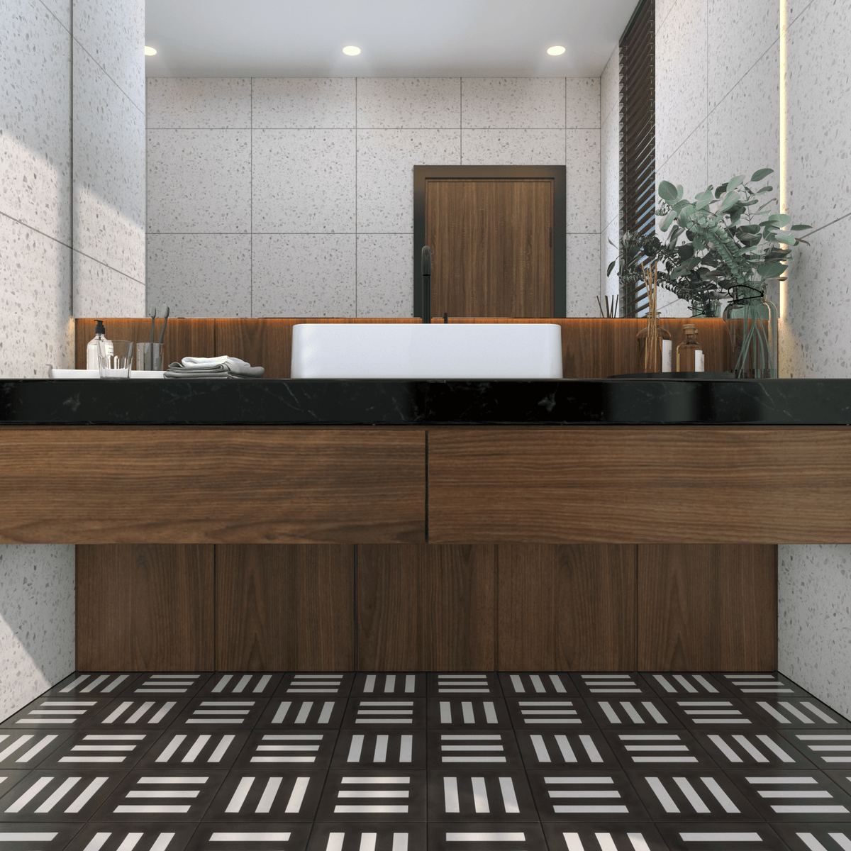 Bars Tile: 8” x 8” - LiLi Tile 