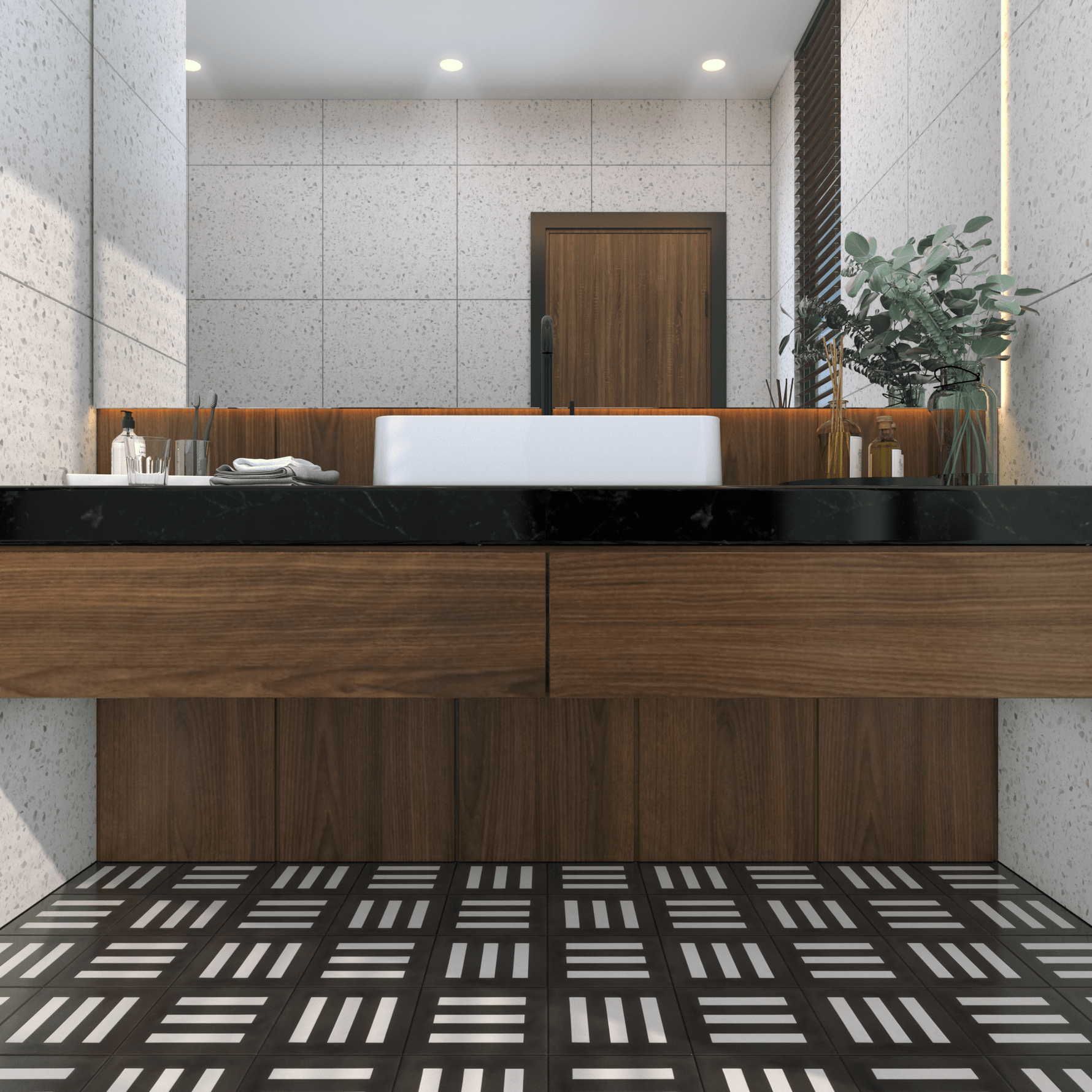 Bars Tile: 8” x 8” - LiLi Tile 