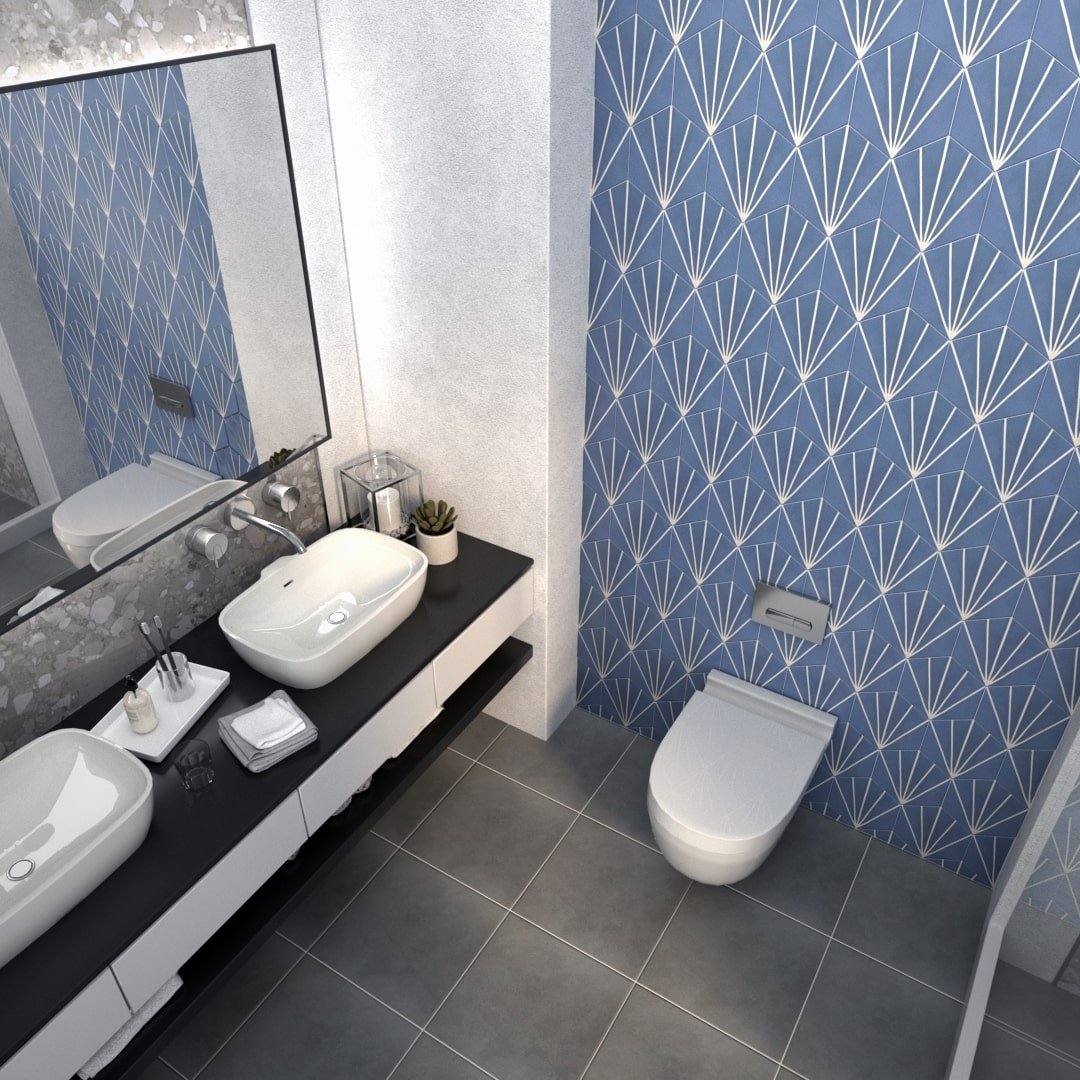 Claws Hexagon Tile: 8” x 9” - LiLi Tile 