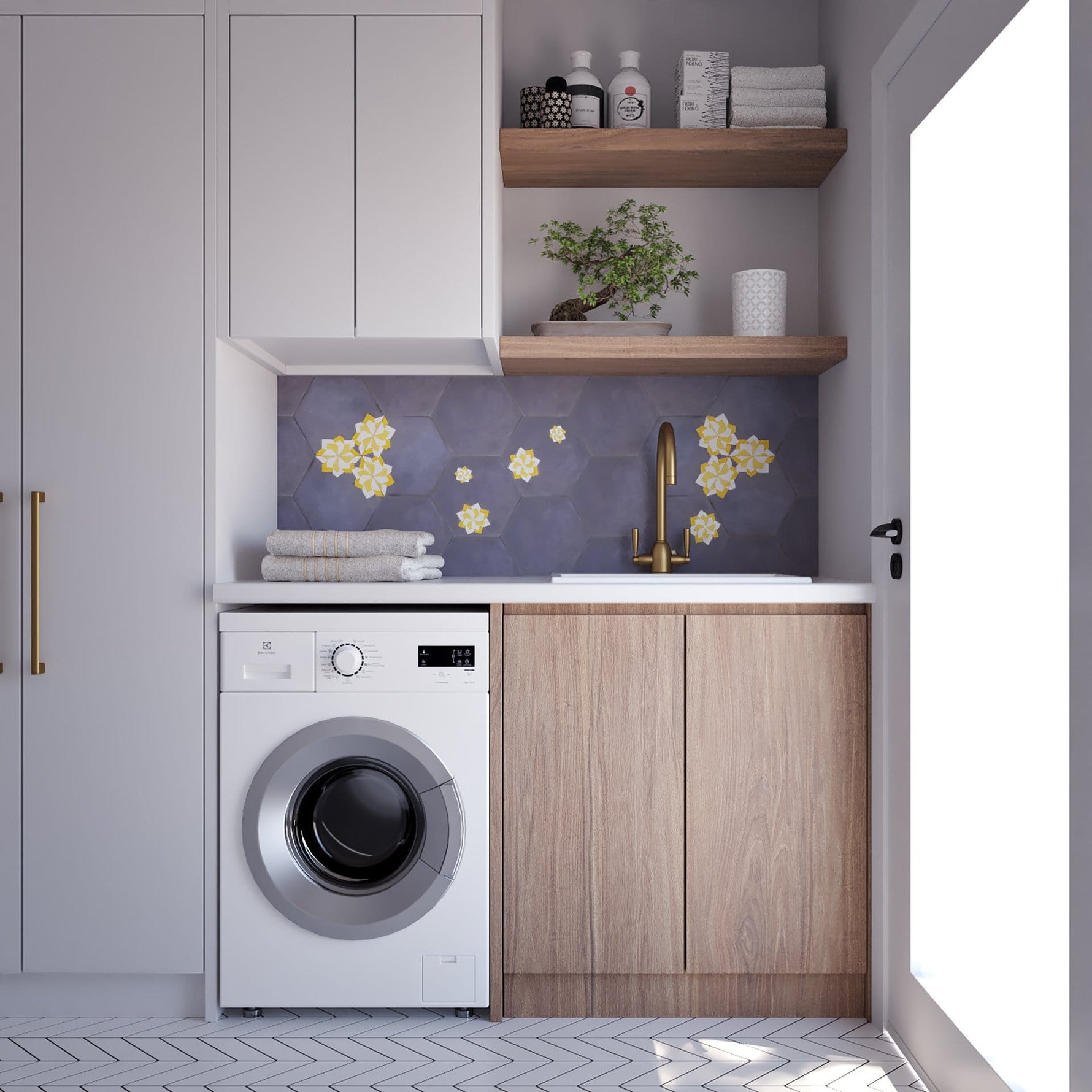 Fiori Series | Hexagon Cement Tile - LiLi Tile 