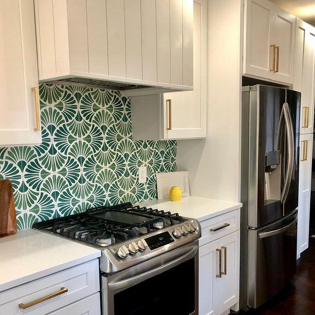 Flora Series: 8” x 8” - LiLi Tile kitchen 