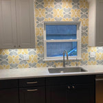 Flora Series: 8” x 8” - LiLi Tile bathroom 
