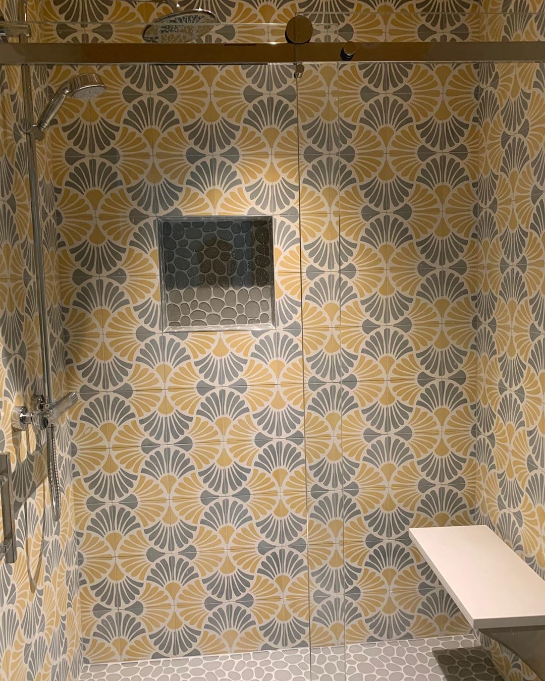 Flora Series: 8” x 8” - LiLi Tile shower 