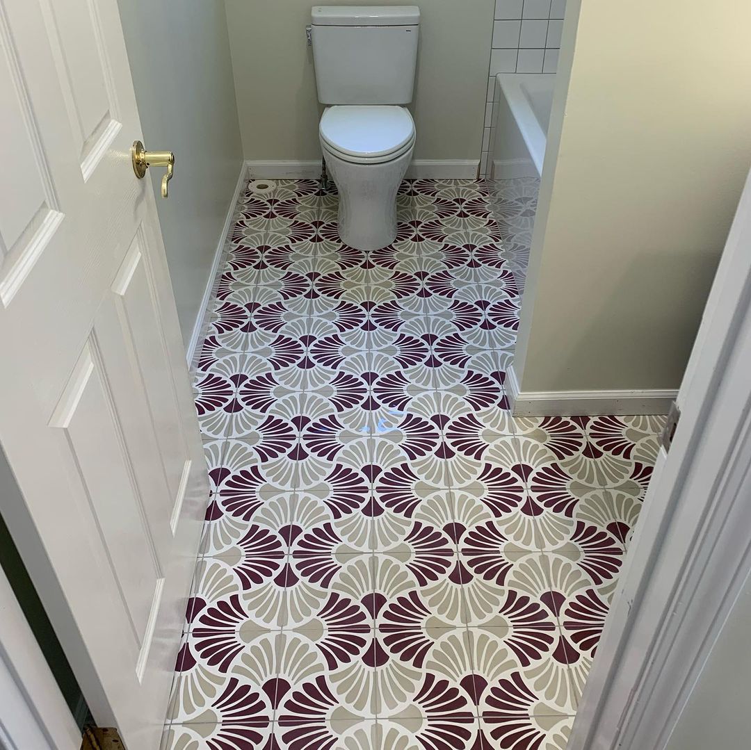 Flora Series: 8” x 8” - LiLi Tile bathroom 