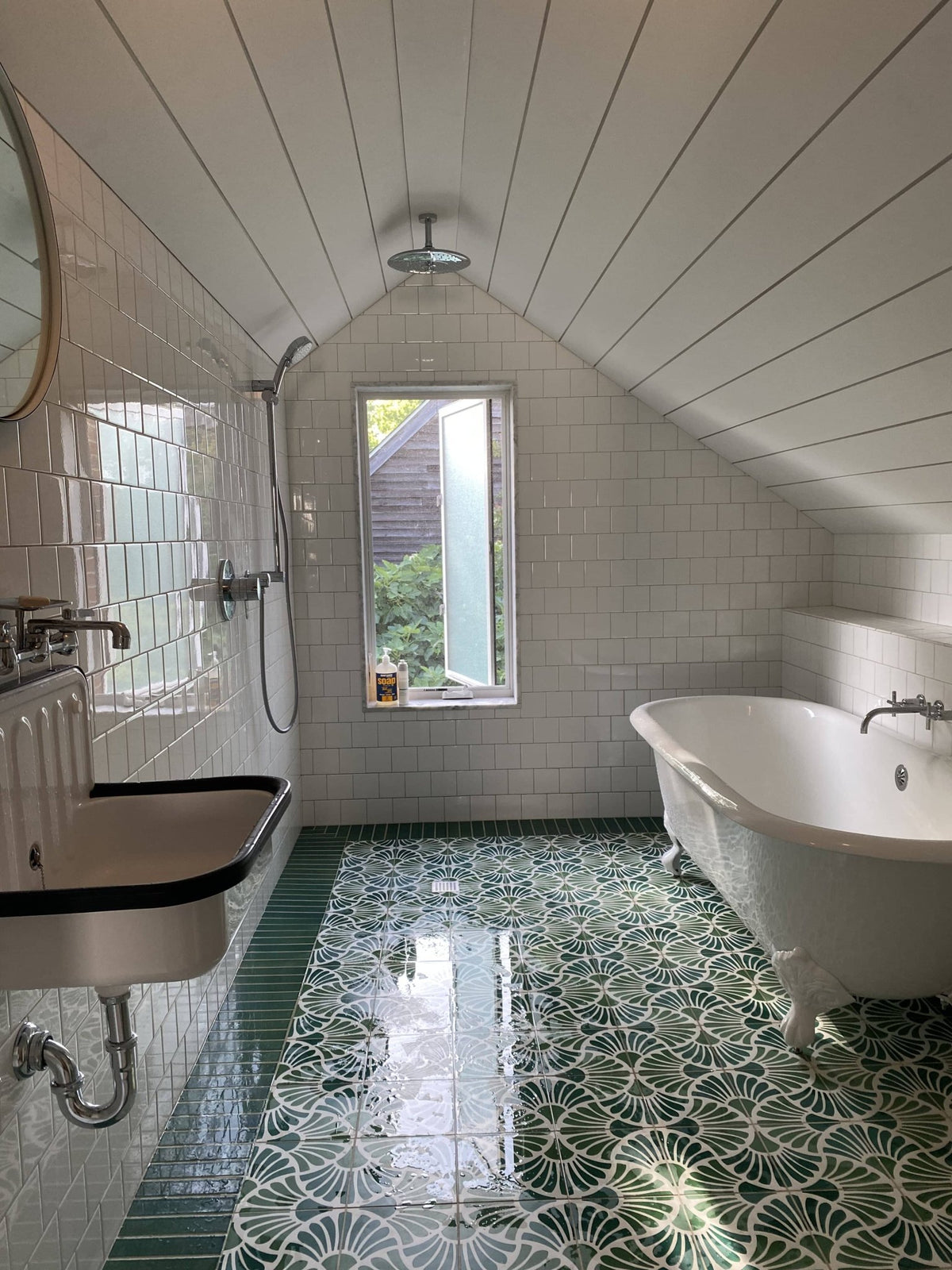 Flora Series: 8” x 8” - LiLi Tile bathroom 