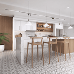 Florence Tile: 8” x 8” - LiLi Tile kitchen 