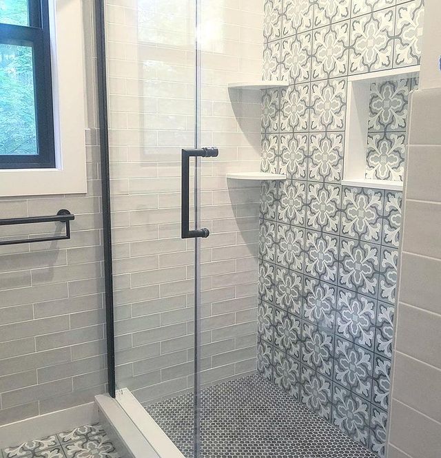 These classic lacy Florence 4 cement tiles are perfect for backsplashes, accent walls, and stunning floors.