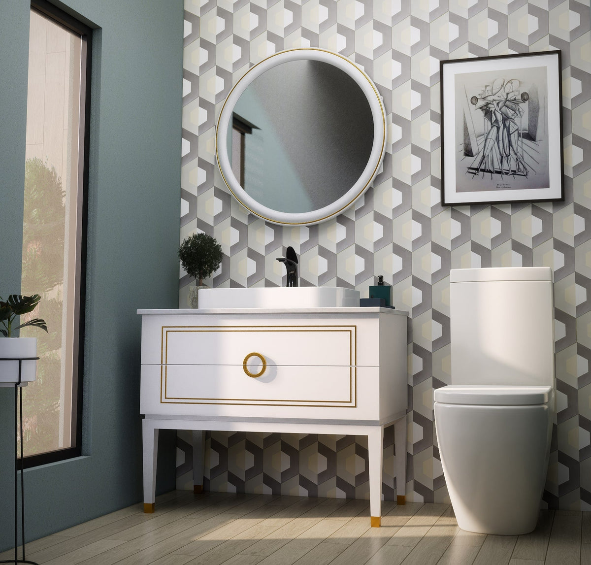 Gio Hexagon Cement Tile - LiLi Tile 