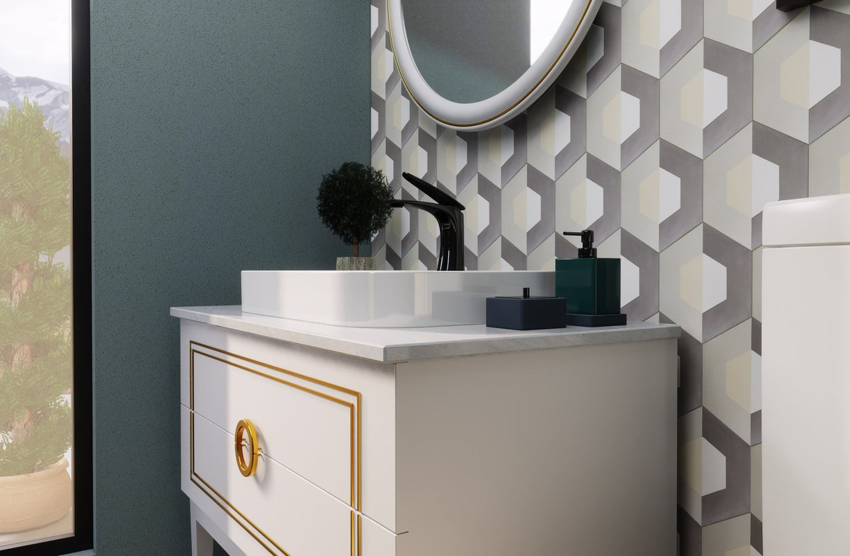 Gio Hexagon Cement Tile - LiLi Tile 