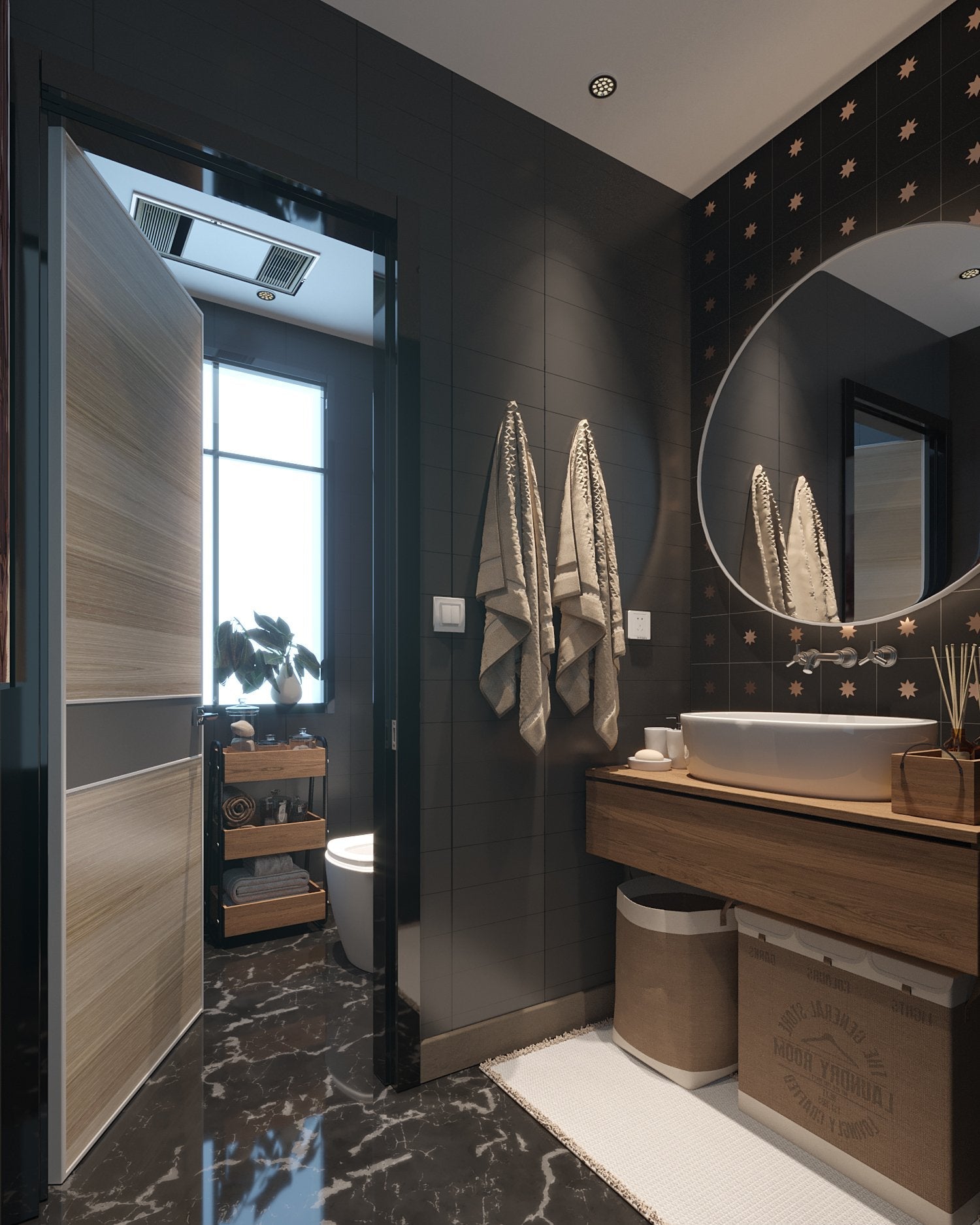 Glow Elite Tile: 6” x 6” - LiLi Tile bathroom 
