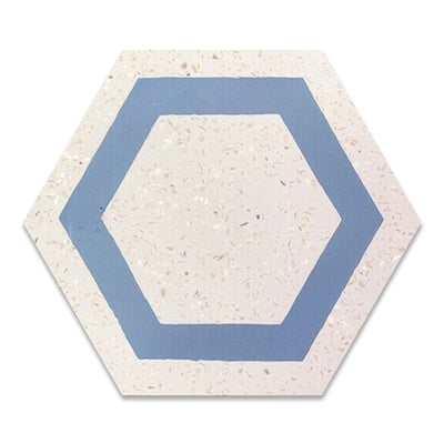 Honeycomb Mother of Pearl Terrazzo Hexagon Tile