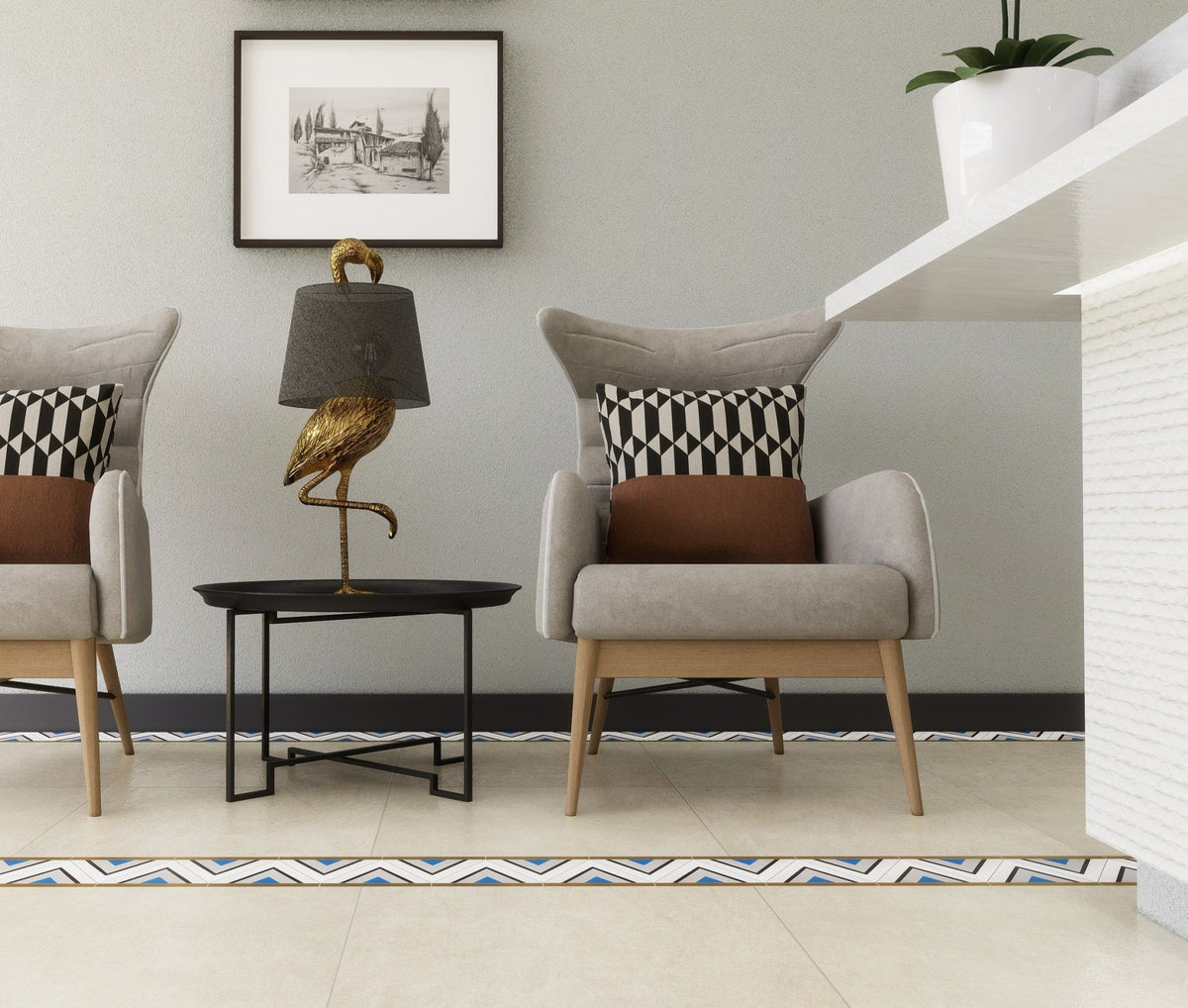 Indie Triangle Tile: 7" x 7" x 7" - LiLi Tile 