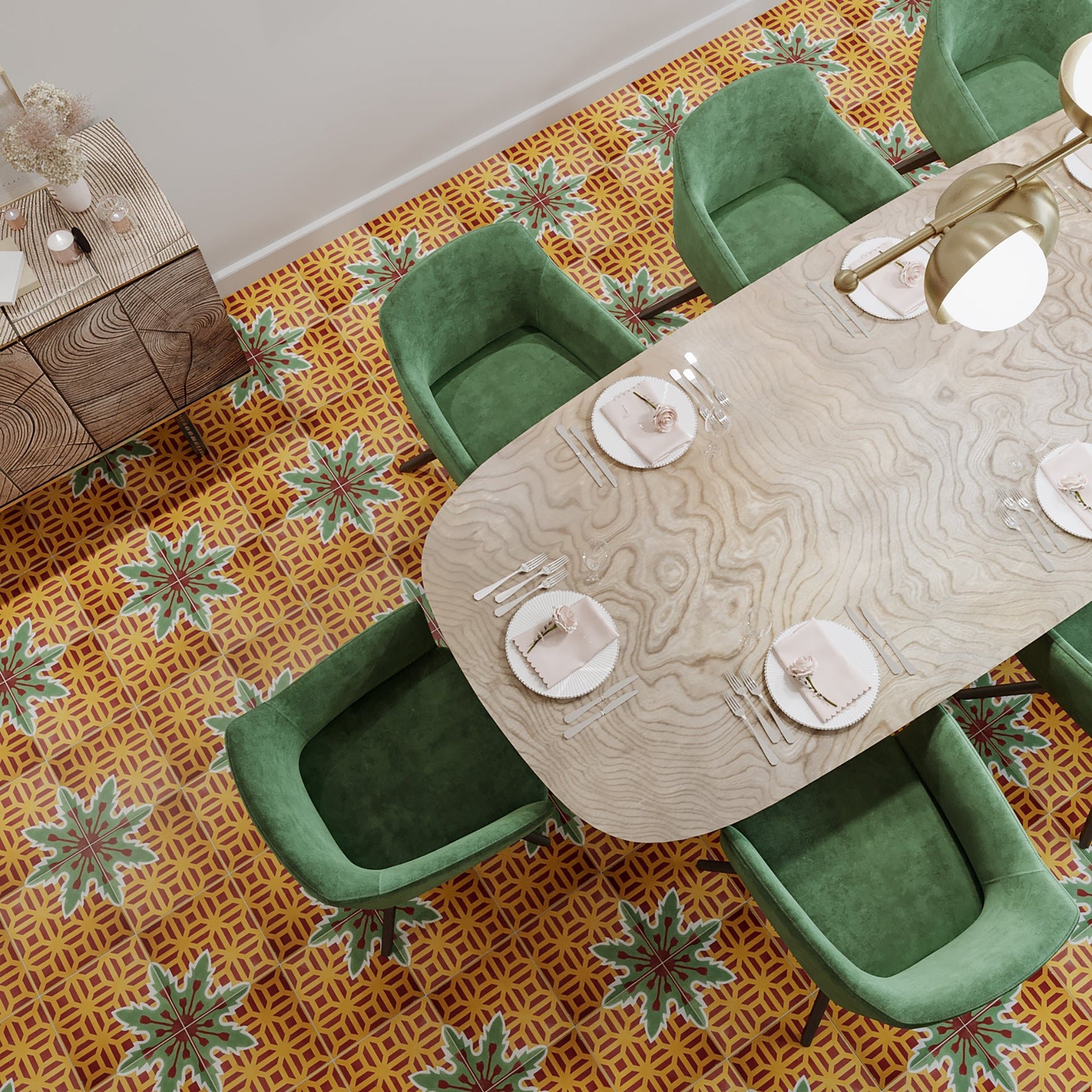 Jasmin Cement Tile - LiLi Tile 