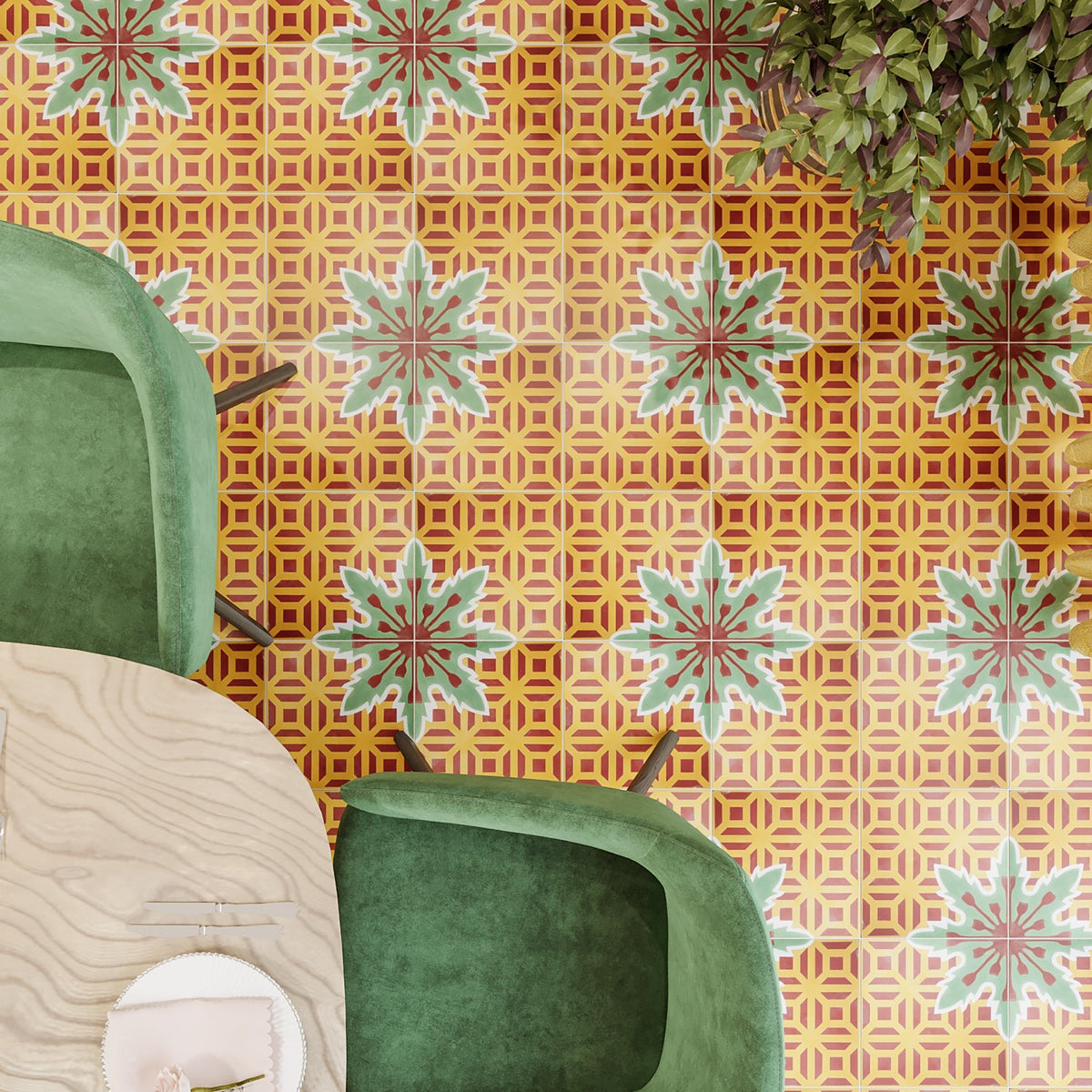 Jasmin Cement Tile - LiLi Tile 