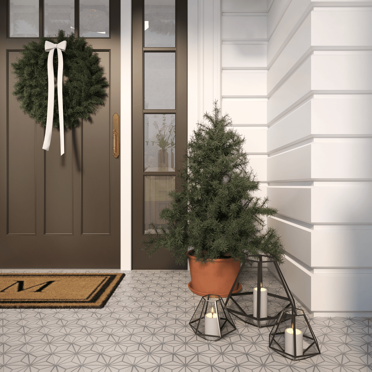 Jolie Mini Hexagon Cement Tile - LiLi Tile 