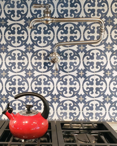 These beautiful Juliet 3 cement tiles are perfect for backsplashes, accent walls, and stunning floors.
