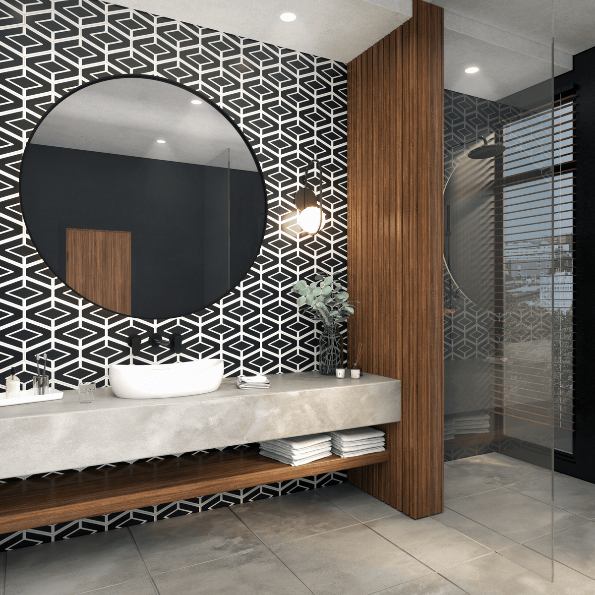 Lola Boheme Hexagon Tile: 6 1/8" x 10 5/8” - LiLi Tile 