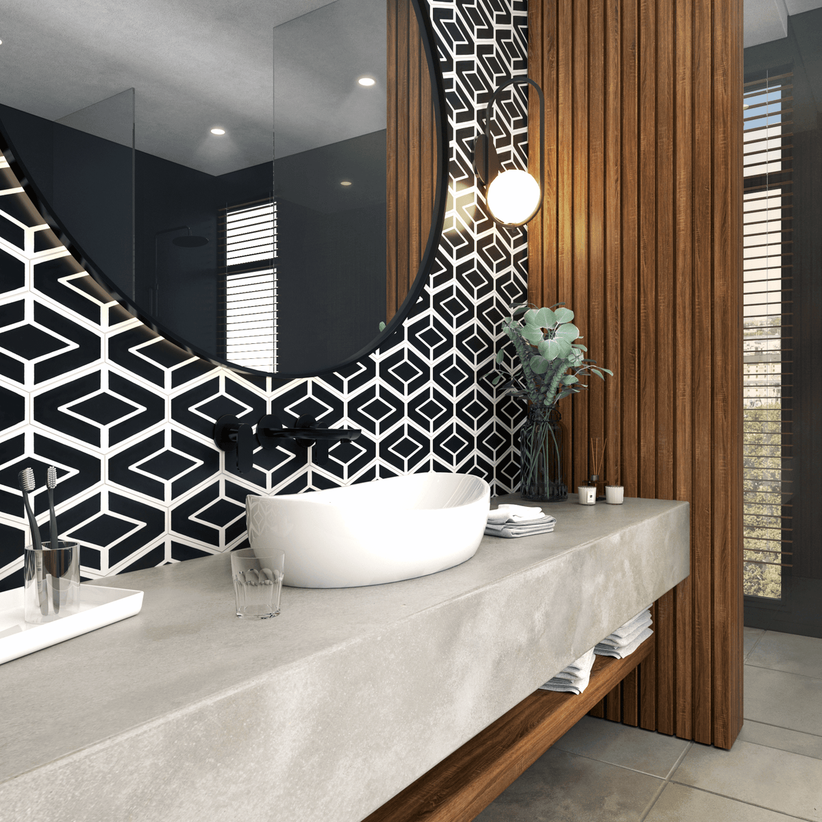 Lola Boheme Hexagon Tile: 6 1/8" x 10 5/8” - LiLi Tile 