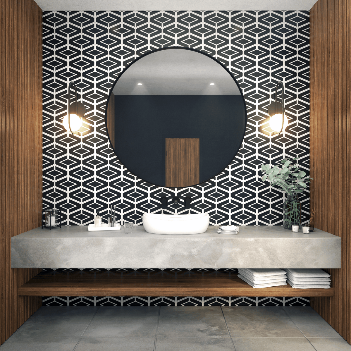 Lola Boheme Hexagon Tile: 6 1/8" x 10 5/8” - LiLi Tile 