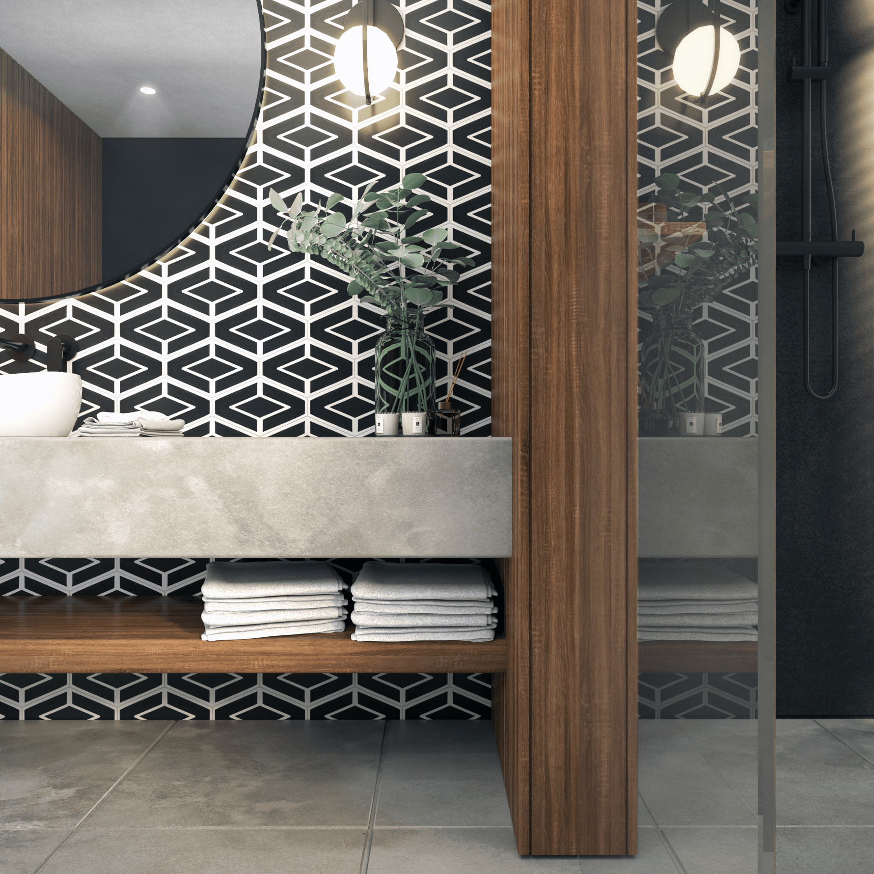 Lola Boheme Hexagon Tile: 6 1/8" x 10 5/8” - LiLi Tile 