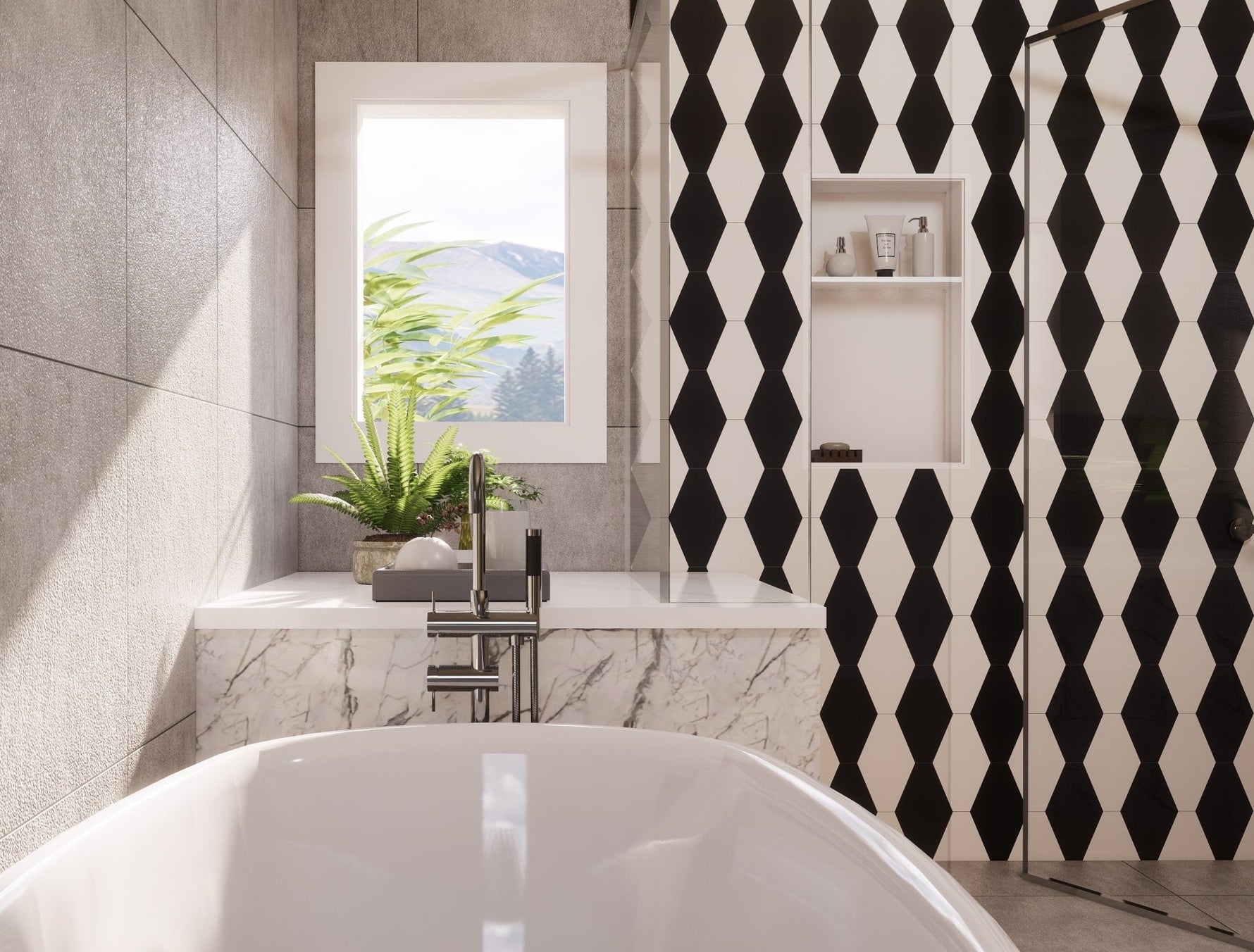 Lola Hexagon Cement Tile - LiLi Tile 
