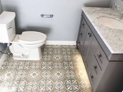 These fairytale-inspired Lorely 3 cement tiles are perfect for backsplashes, accent walls, and stunning floors.