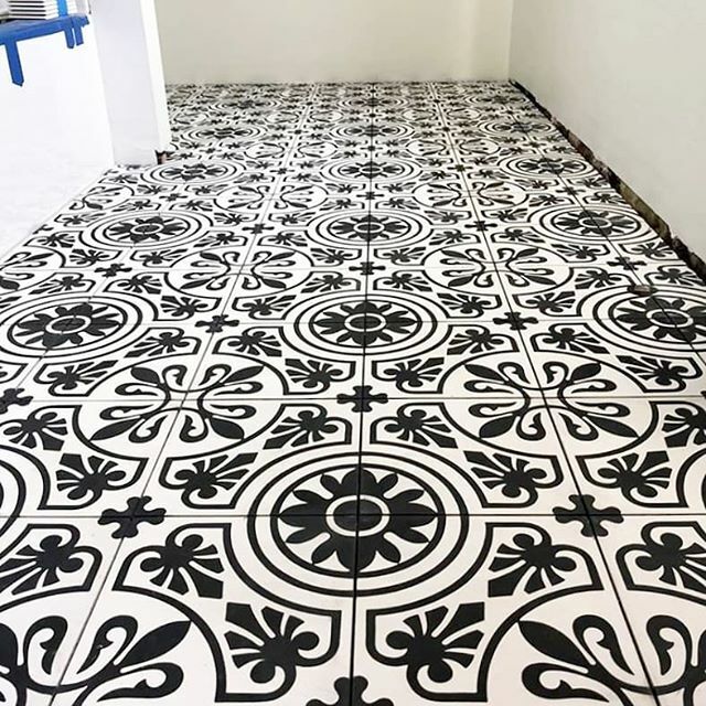 These fairytale-inspired Lorely 1 cement tiles are perfect for backsplashes, accent walls, and stunning floors.