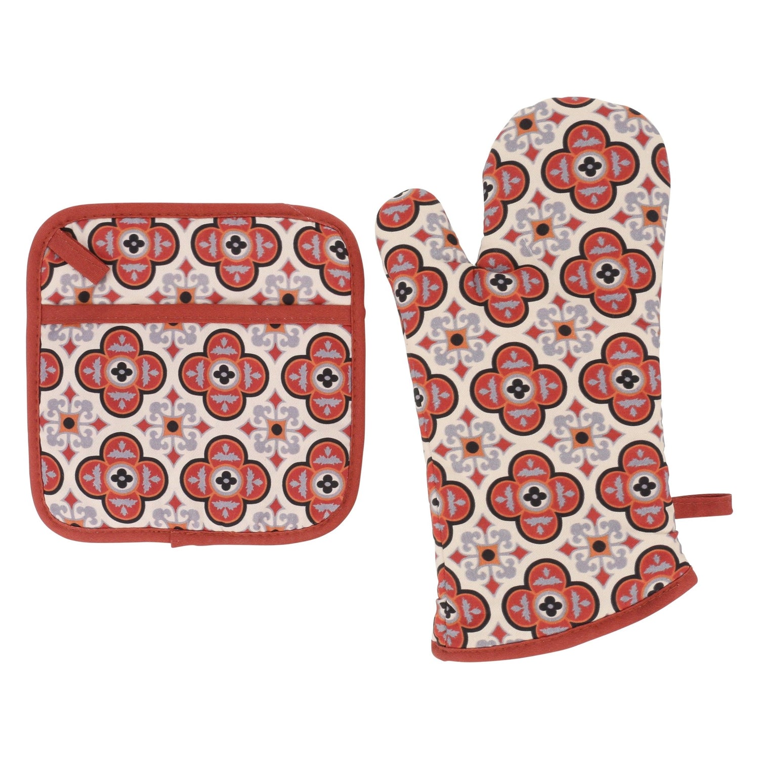 Lorraine 3 Mitten and Pot Holder Combo - LiLi Tile