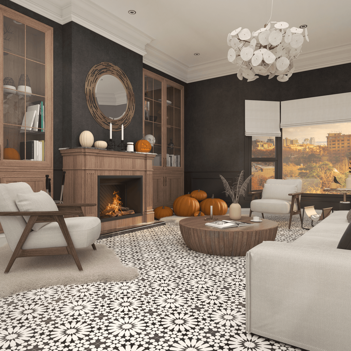 Marie Series: 8” x 8” - LiLi Tile living room 