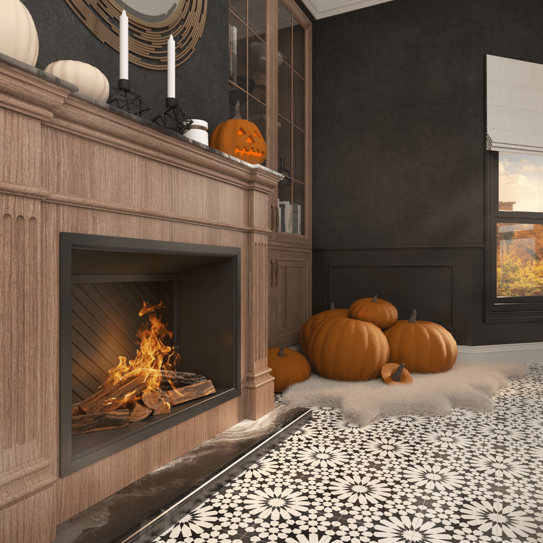 Marie Series: 8” x 8” - LiLi Tile living room 