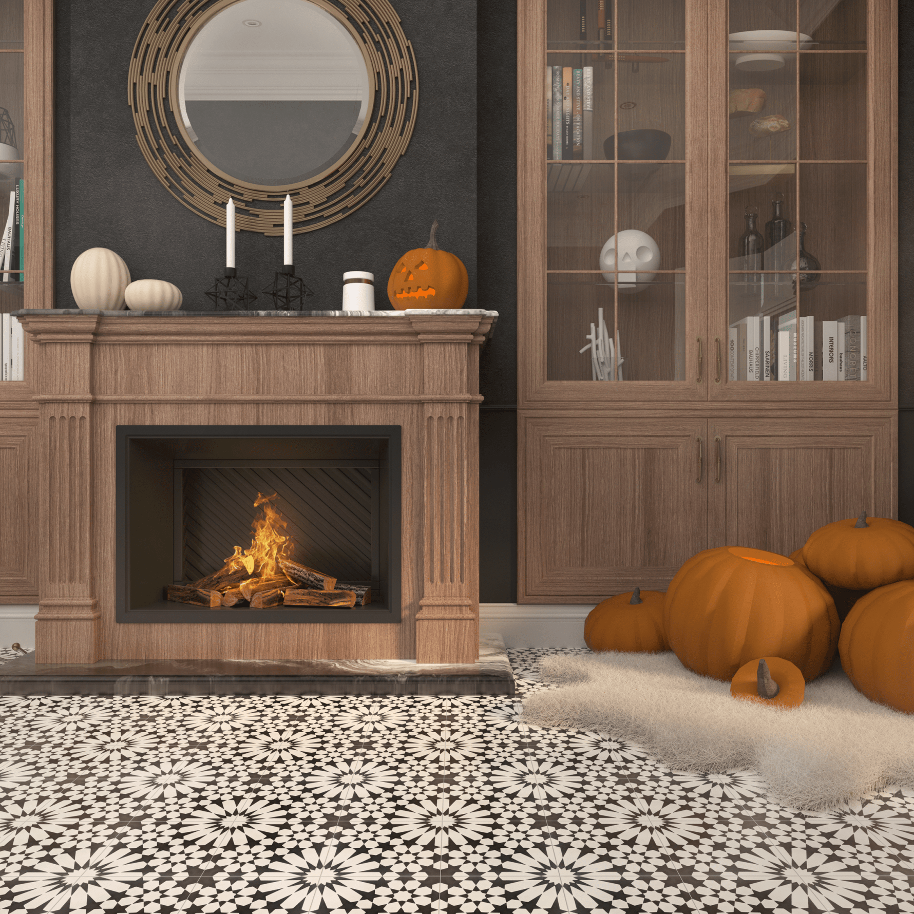 Marie Series: 8” x 8” - LiLi Tile living room 